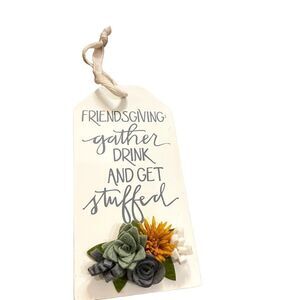 Primitives by Kathy Friendsgiving Wine Tag NWT